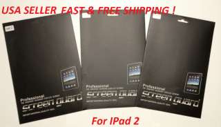 Retail Package Clear LCD Screen Protector for Apple IPad 2 Fast&Free 