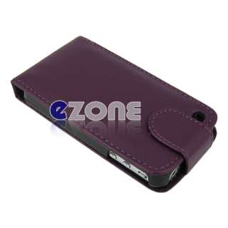   Leather Hard Case Cover Pouch iPhone 4s 4 4g free screen protector