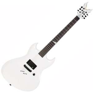   TOMB WHITE ACTIVE ELECTRIC GUITAR w/ VFL PICKUP + COFFIN CASE: Musical