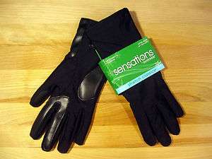 Isotoner Sensations Stretch Fleece Lined Gloves Black  