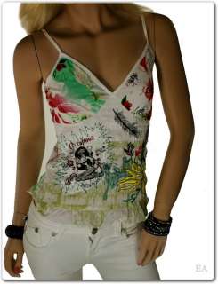 NWT SEXY MULTI COLORED SUMMER HAWAIIAN STITCHING TOP S  