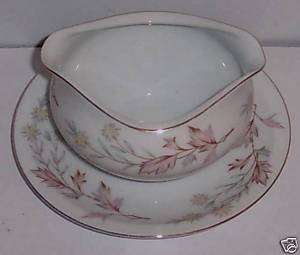Woodhue by Harmony House China Gravy Boat w/ Underplate  