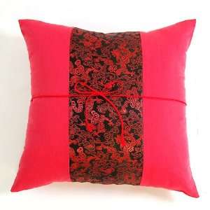 EXP Intricately Handmade Rich Crimson Cushion Cover / Pillow Sham With 