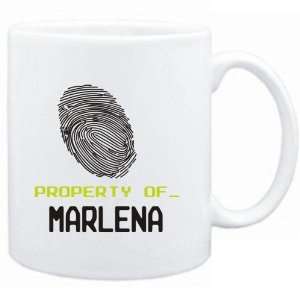  Mug White  Property of _ Marlena   Fingerprint  Female 