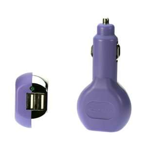   : iPod Dual USB Charger   Purple on Chrome: MP3 Players & Accessories