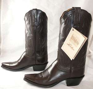 Chocolate Glove Calf Lucchese Womans Cowboy Boots  