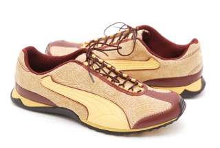 NEW ~PUMA BULLET TRACK SNEAKERS LACE UP ~ALMOND/BROWN 6  