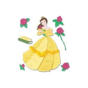  Disney Princess 3 D Stickers Belle w/Flowers