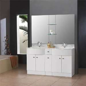    147 WH EuroDesign Vanity in White with Marble Coun
