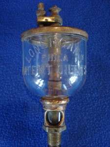 Lonergans Patent Oiler Hit & Miss Steam Engine Larger Embossed Glass 
