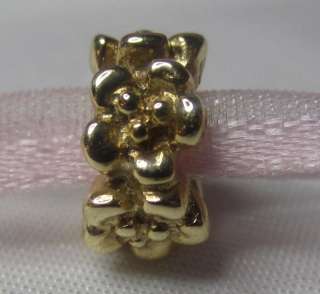 AUTHENTIC PANDORA GOLD RING OF FLOWERS #750269 RETIRED  