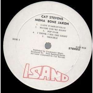  MONA BONE JAKON LP (VINYL) JAMAICA ISLAND CAT STEVENS 
