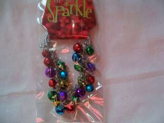 Multi Colored Jingle Bells Christmas Holiday Bracelet  