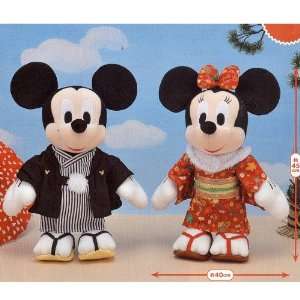   18 Mickey & Minnie Stuffed Doll in Japanese Costume: Toys & Games