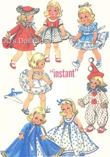 Vintage Doll Clothes Pattern 2150 8 ~ Ginny, Wendy  