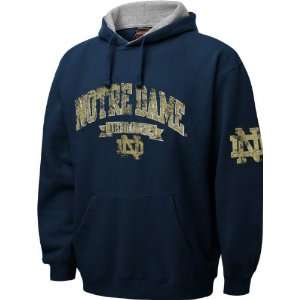  Notre Dame Fighting Irish Navy Retro Hooded Sweatshirt 