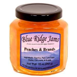 Blue Ridge Jams Peaches & Brandy Preserves, Set of 3 (10 oz Jars 