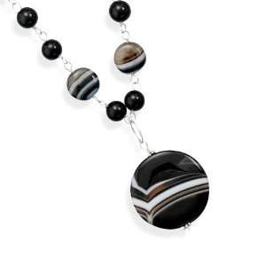  Banded Black Onyx Necklace Jewelry