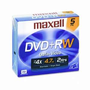   +RW Discs, 4.7GB, 4x, w/Jewel Cases, Silver, 5/Pack: Office Products