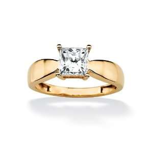    Cut Cubic Zirconia Solitaire Ring Size 10: Lux Jewelers: Jewelry
