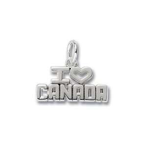    Rembrandt Charms I Love Canada Charm, Sterling Silver Jewelry