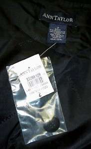 NWT ANN TAYLOR BLACK FITTED JACKET CAREER BLAZER MSRP $199.00 Size 2 