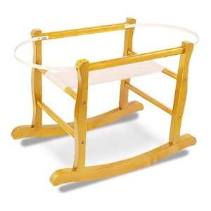 Jolly Jumper Deluxe Rocking Moses Basket Stand   Oak