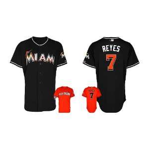  Miami Marlins Authentic MLB Jerseys Jose Reyes BLACK Cool 