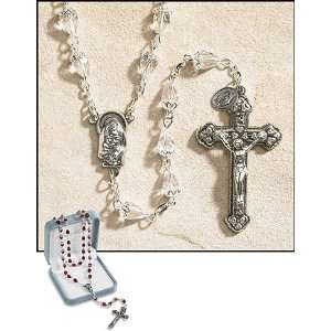  24 Inches Long, 2 Inches Crucifix Ave Maria Crystal Tears 