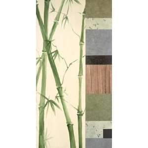   Collage With Bamboo II   Julieann Johnson 8x16 CANVAS