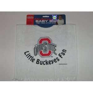 OHIO STATE BUCKEYES Team Logo Terry Velour Pullover BABY BIB:  