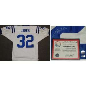  Edgerrin James Signed Colts White Jersey: Sports 