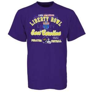   Pirates Purple 2009 Liberty Bowl Bound T shirt: Sports & Outdoors