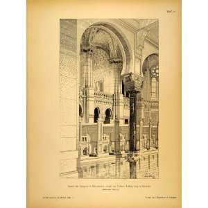  1891 Print Synagogue Kaiserslautern Moorish Ludwig Levy 