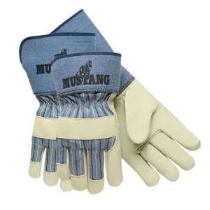   : Memphis Mustang Premium Leather Palm Work Gloves: Home Improvement