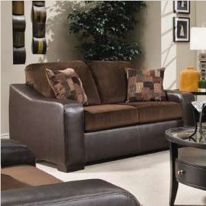  Georgia Microfiber and Bonded Leather Loveseat: Home 