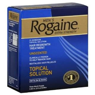 Rogaine Hair Regrowth Treatment, Mens, Extra Strength, Unscented, 2 