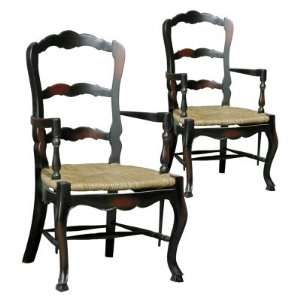  French Country Ladderback Arm Chair   Set of 2: Home 