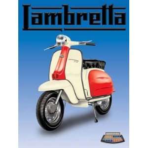  Lambretta Metal Sign: Motorcycles and Scooters Decor Wall 