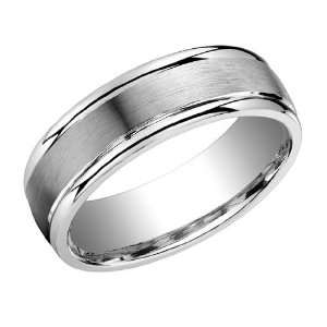  Benchmark Mens 7mm Comfort Fit Wedding Band in Sterling 