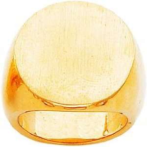  14K Gold Mens Signet Ring Sz 10: Jewelry
