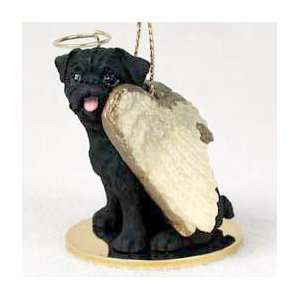 Pug (Black) Angel Ornament 