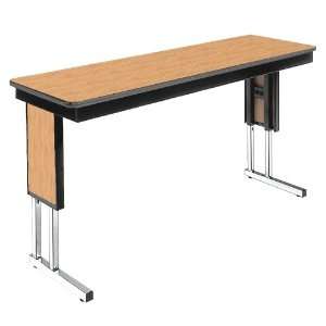   Adjustable Height Folding Leg Seminar Table 96 x 18 Home & Kitchen