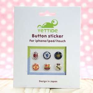  6 Pattern / Home Button Sticker for Apple iPhone / iPad 