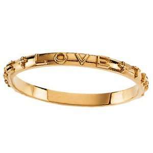  14kt Yellow Gold True Love Chastity Ring with Box Jewelry
