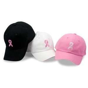 Pink Ribbon Breast Cancer Awareness Baseball Cap in PINK 