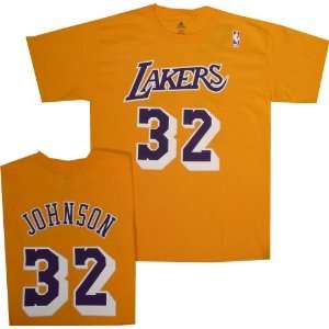  Los Angeles Lakers Magic Johnson Name and Number Adidas 