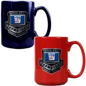 BSS   New York Giants NFL Super Bowl 46 Champ 2pc 15oz Blue and Red 