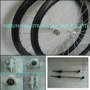  50mm tubular 3k carbon bicycle bike wheel set: Sports 