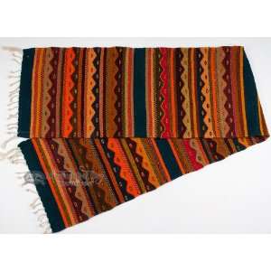  Zapotec Indian Southwest Table Runner 15x80 (b35)